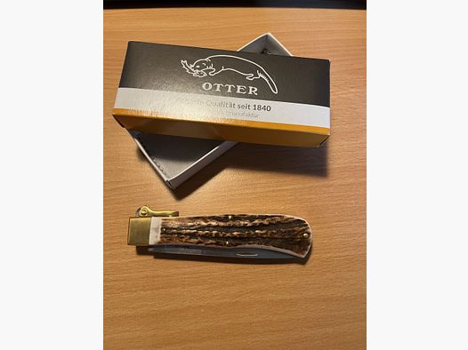 Otter 05 Jagdmesser mit Hirschhorn