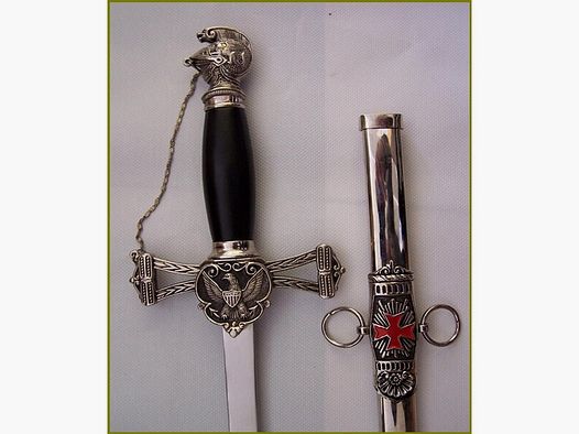 Ritter von St. John Freimaurer Schwert Adler Wache Kette 37.5"