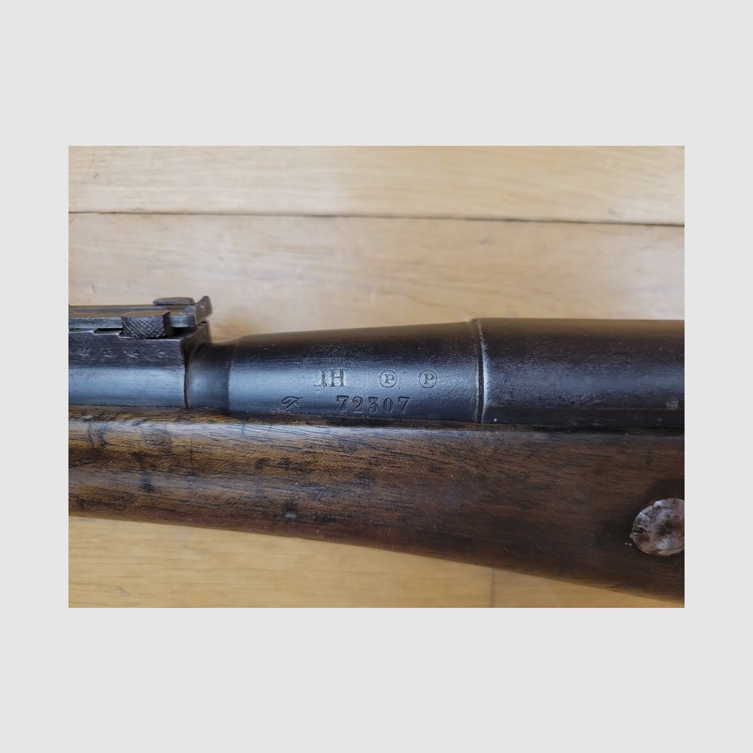 Zeldzame Berthier 1890 MD cavaleriebus omgebouwd tot karabijn – 3 schoten – origineel kaliber 8×51 – zeldzaam niet-gemodificeerd exemplaar na 1916 – 100% originele configuratie – Monomatricule behalve kolf – TBE!, afbeelding 30 van 31