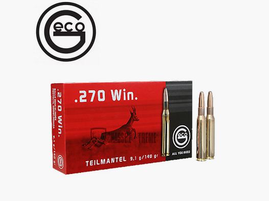 20 nabojów GECO Demi Blindée kal. 270 WIN 140gr TM