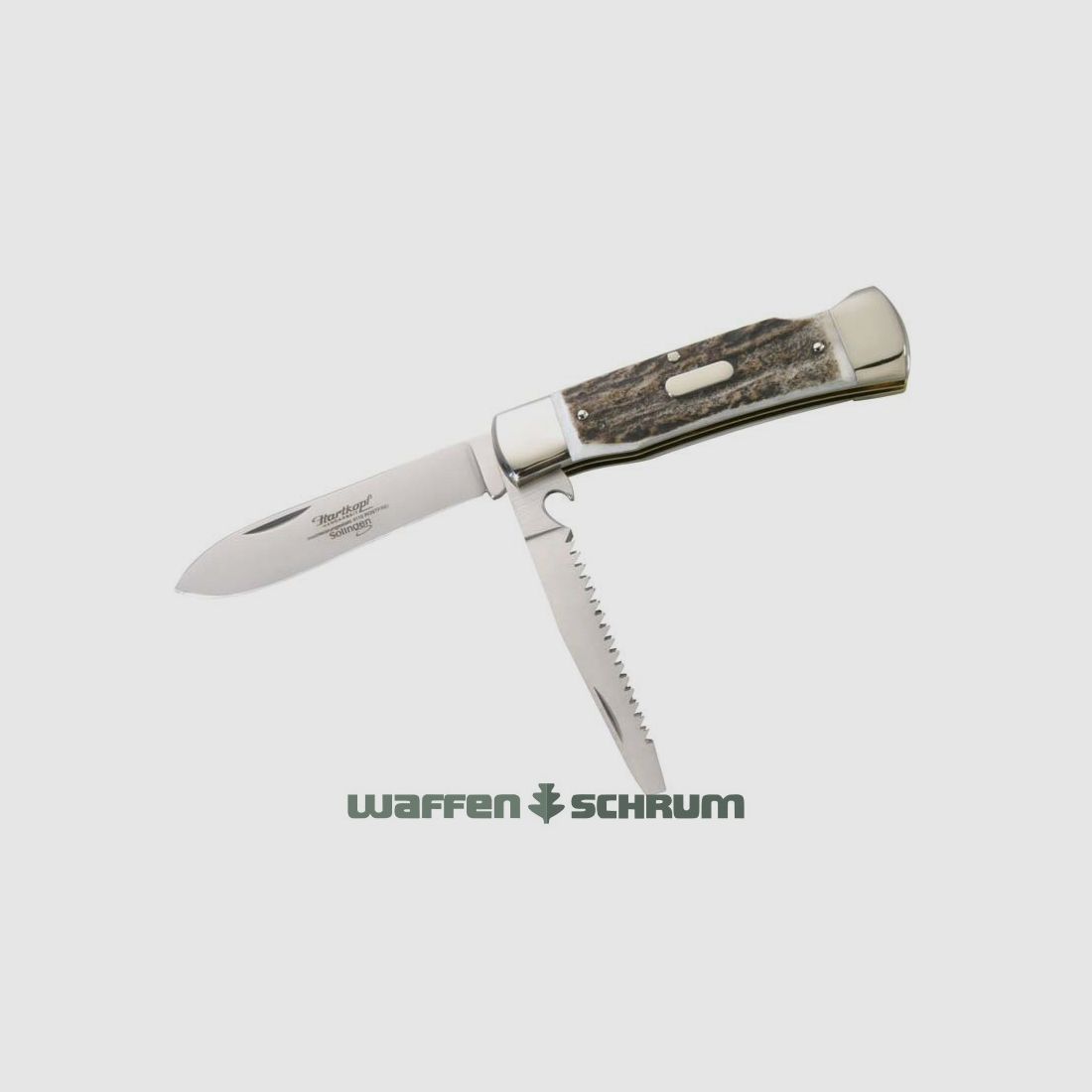 Hartkopf Jagdtaschenmesser mit Hirschhorn