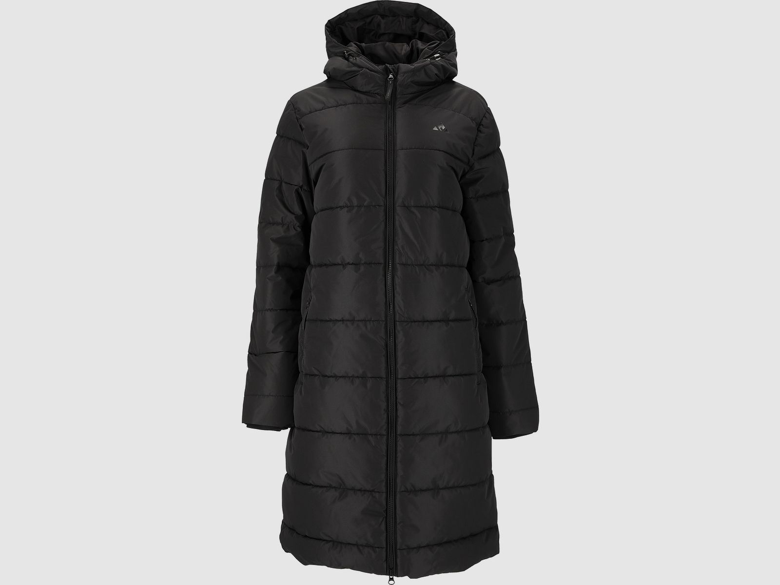 Amaret quilted coat long ladies black - 38