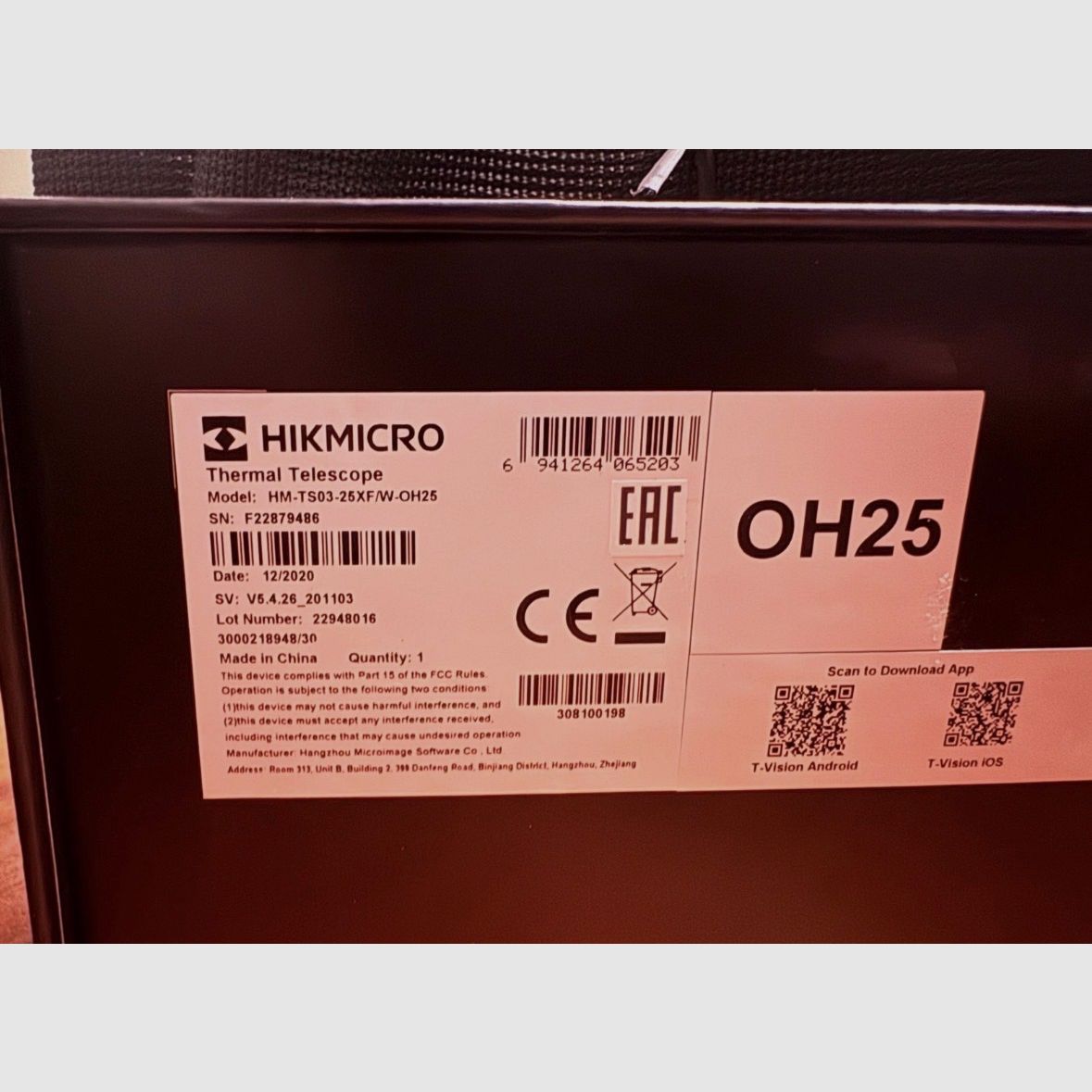 Cámara térmica HIKMICRO OWL OH25 dispositivo de mano térmica