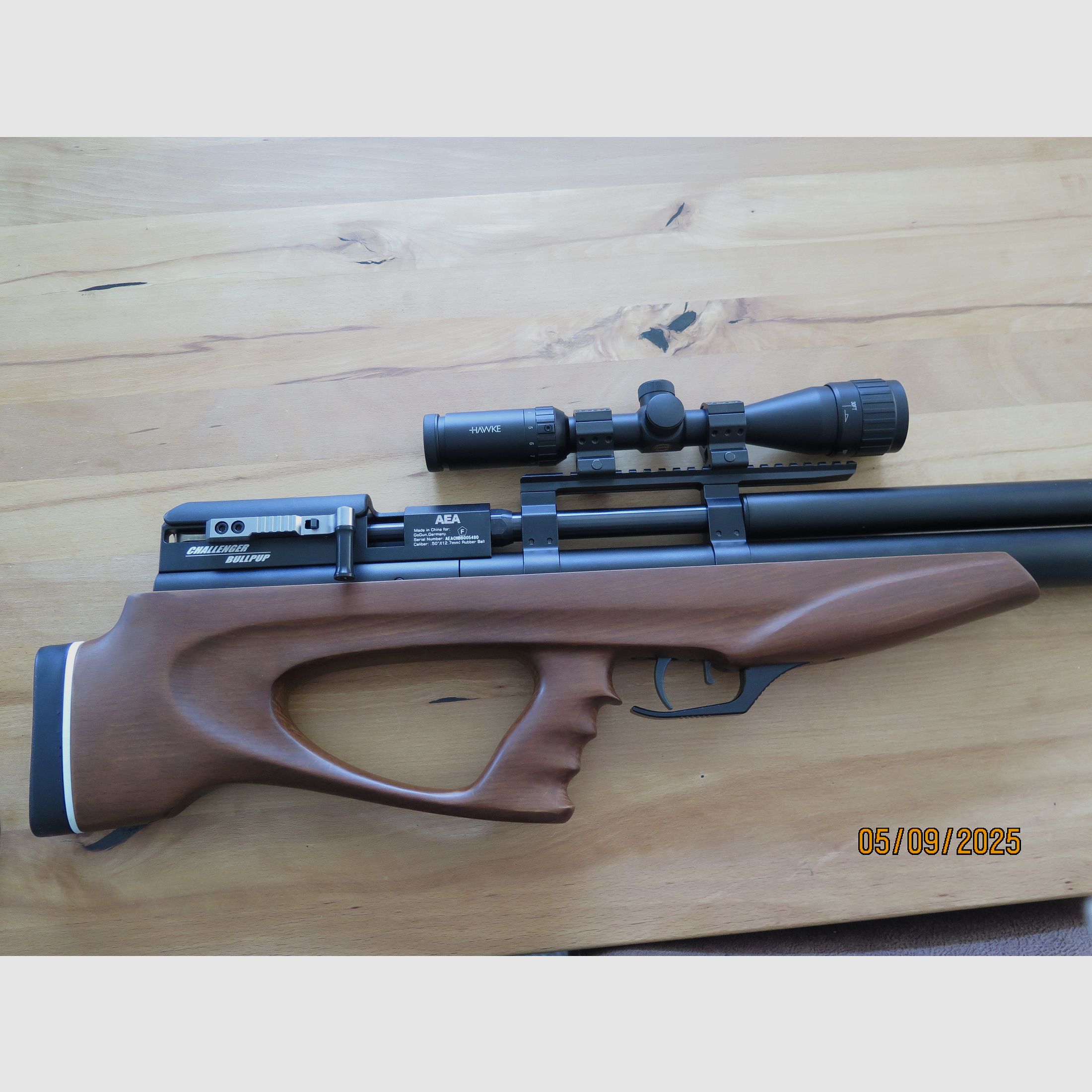 AEA Challenger mit Zielfernrohr und Schalldämpfer Exportkit