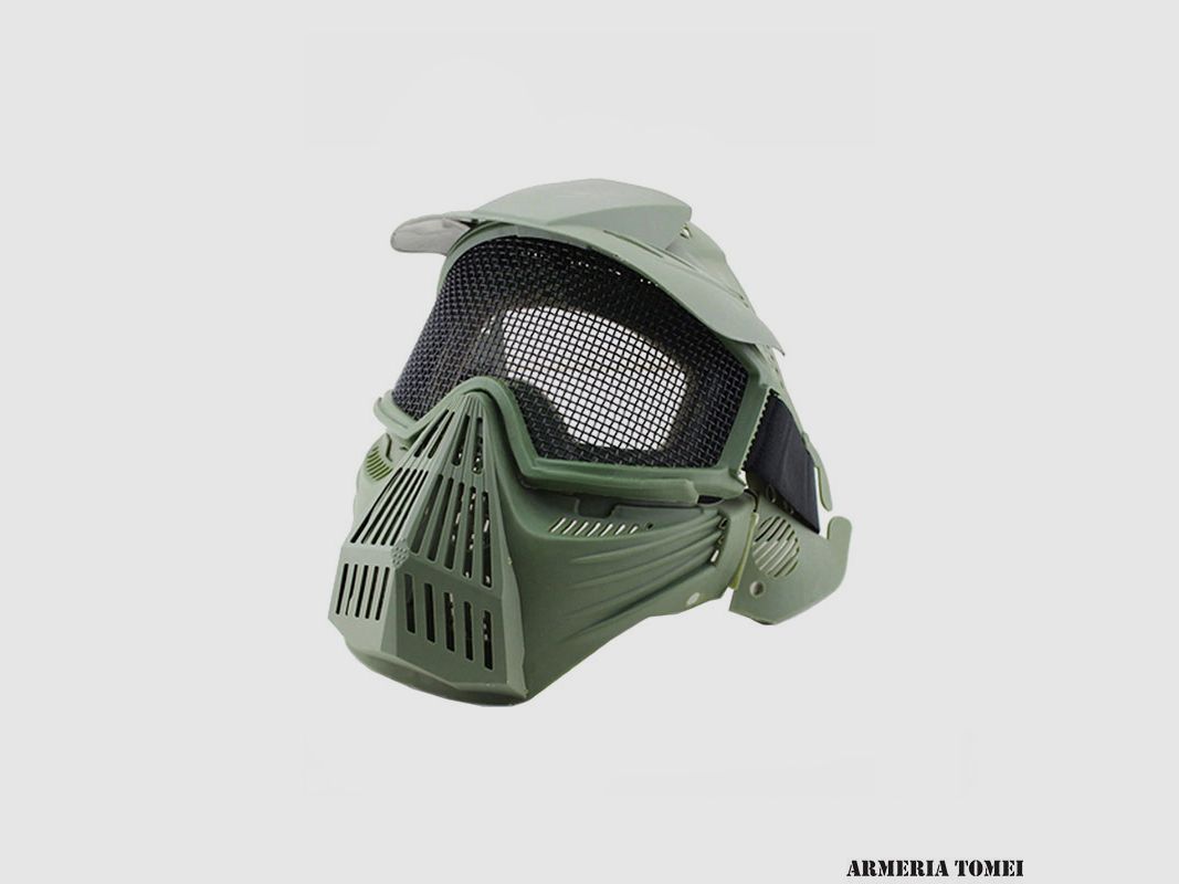 WOSPORT – MASKE MIT METALLNETZ OLIVGRÜN