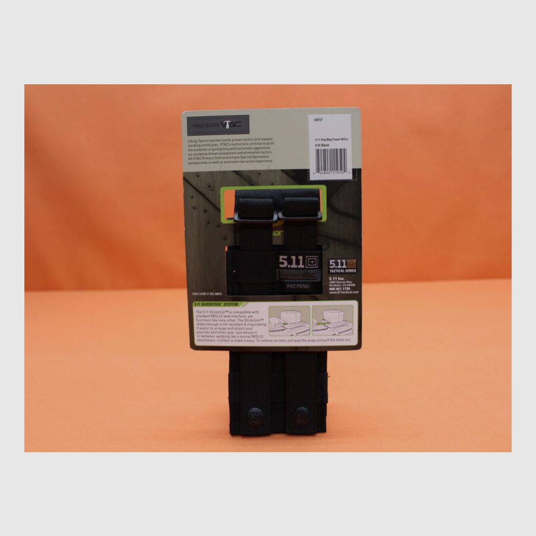 5.11 5.11 Single Mag Pouch w/ Cover (58707) 019 Black Magazintasche