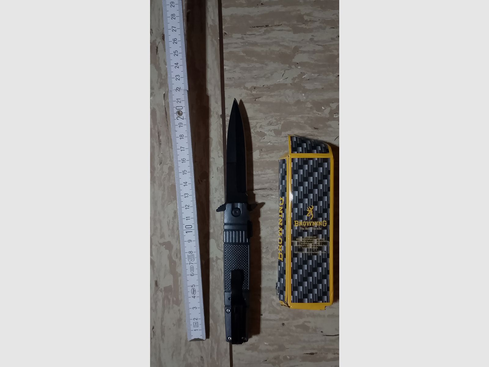 Neues Browning Messer stabiles Edelstahl klappmesser schwarz  aus Sammlung mit Ovp