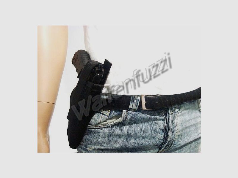 Belt holster for large caliber pistols