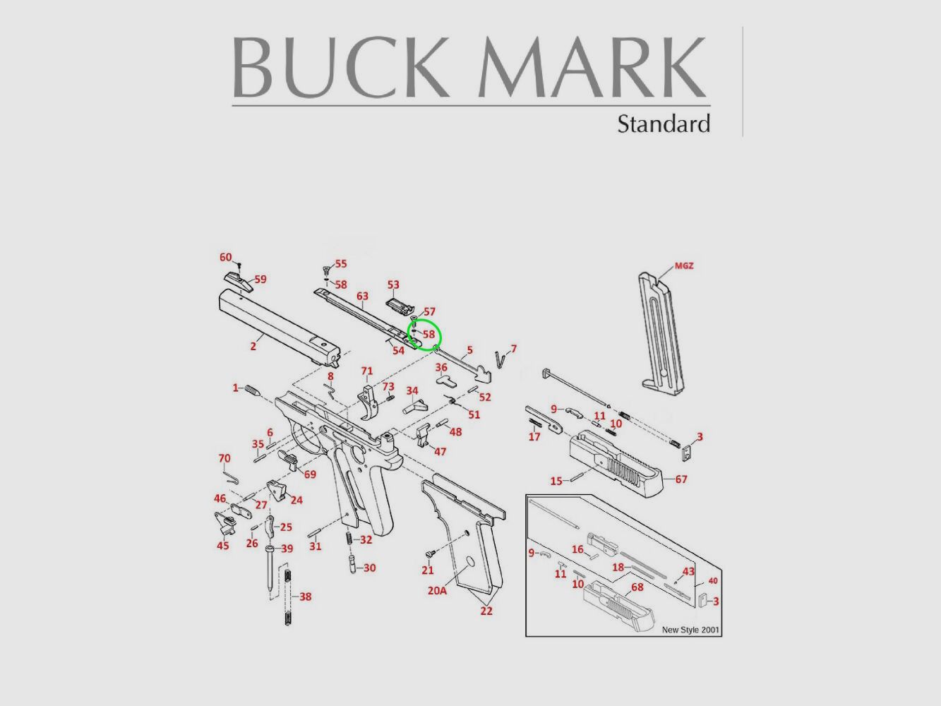Browning Buck Mark Sight Base Screw Washer #58