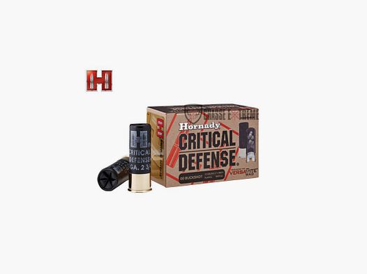 10 Schrotpatronen HORNADY Critical Defense Kal. 12 2/0 Buckshot 8 Kugeln