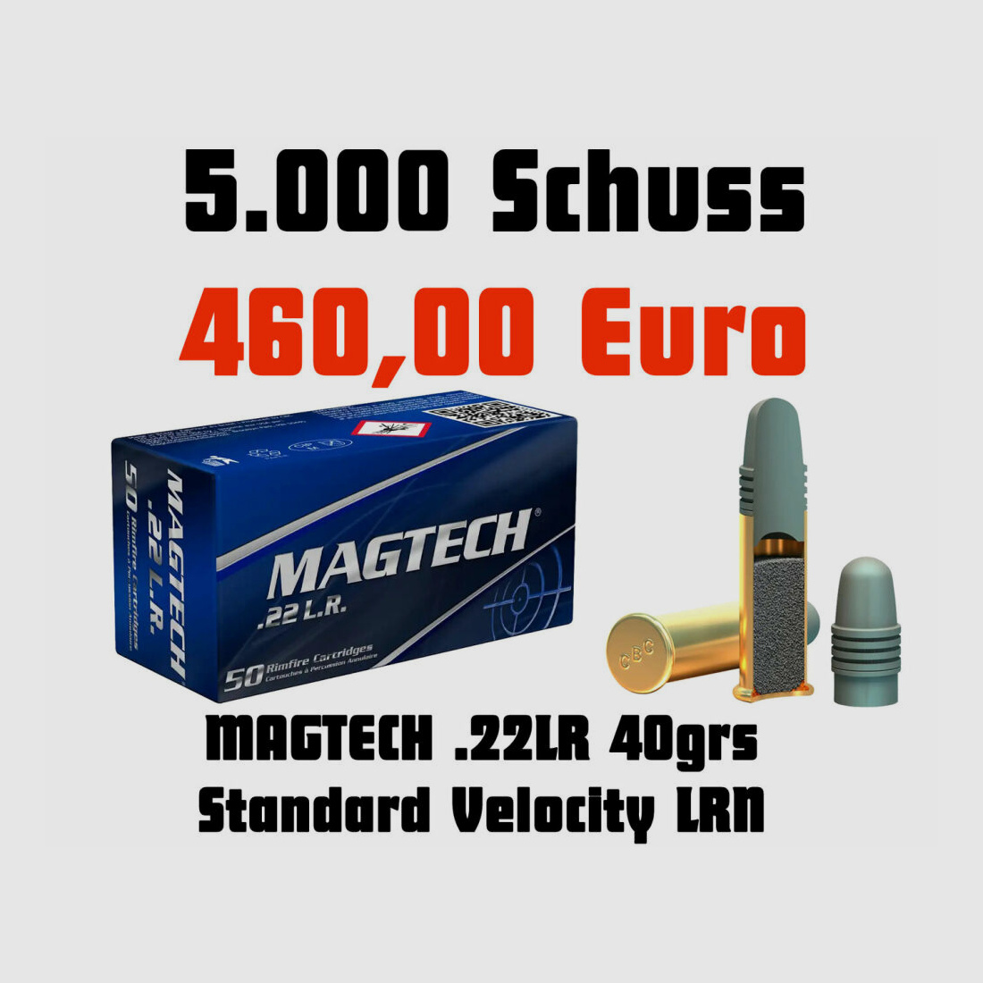Magtech Standard Velocity LRN 5000 rounds