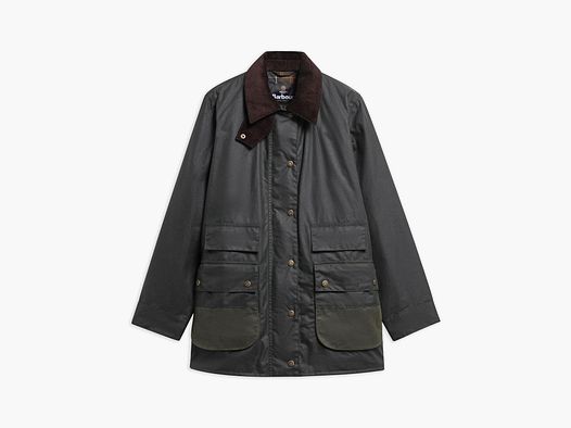 Barbour Modern Border Waxed Jacket Damska Sage 14