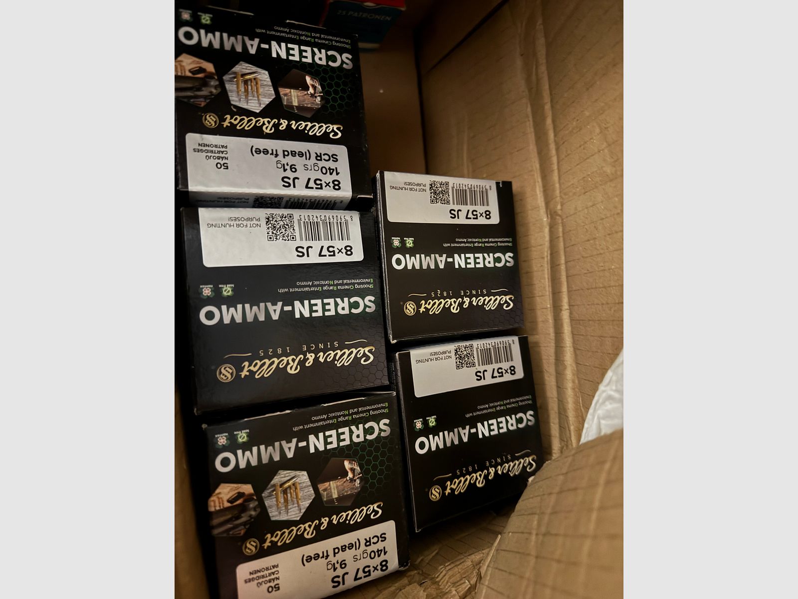 Screen Ammo S&B 8x57JS  140 grain 250 schoten