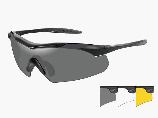 Vapor Comm 2,5 Brille mit grauen/klaren/hellrostfarbenen Gläsern (mattschwarzer Rahmen)