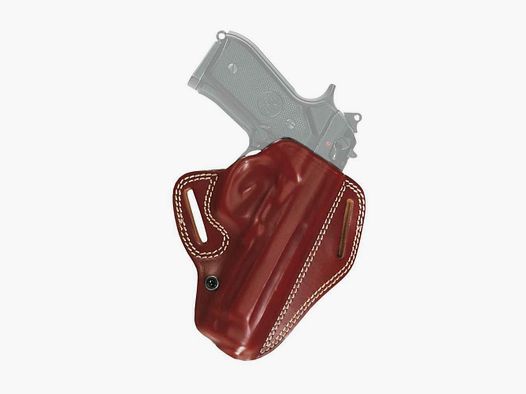 Offenes Pancake Lederholster für Pistolen Beretta 92/96/98/Brigadier,Taurus PT92/99/100/101 Rechtshänder Braun