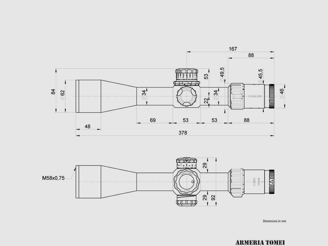 OPTIK – KAHLES – K 525i CCW 5-25×56 TREMOR 3 w-left MRAD, Bild 8 von 9