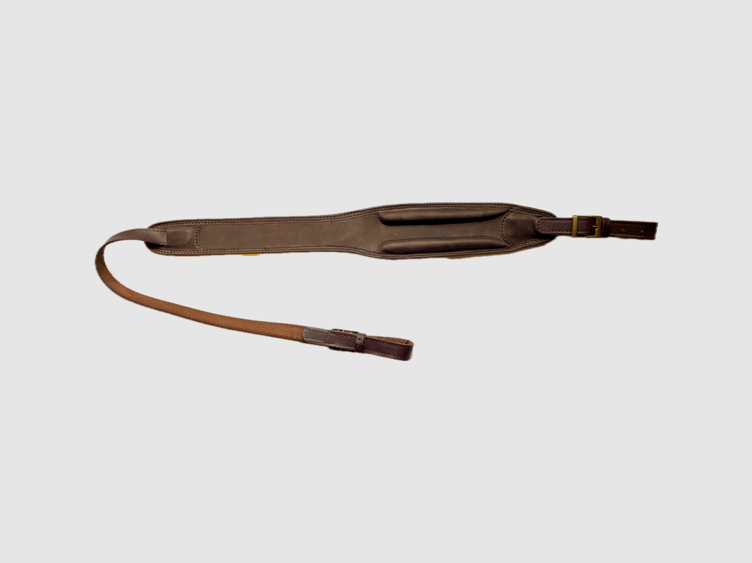 Gewehrriemen aus Leder, extra luxuriös, handgefertigt., Bild 1 von 2