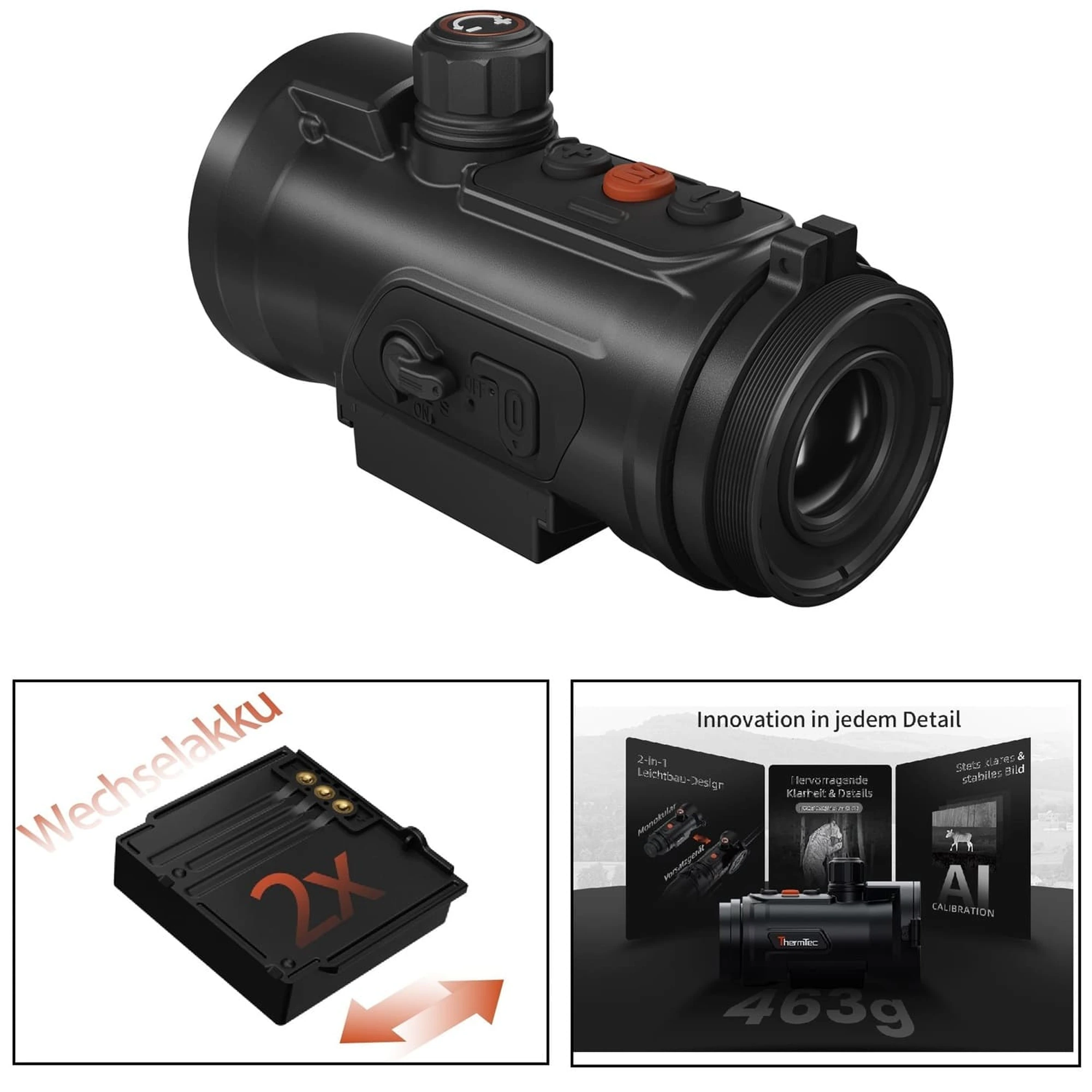 ThermTec HUNT 635L PRO dispositivo termico clip-on con LRF, immagine 8 di 12