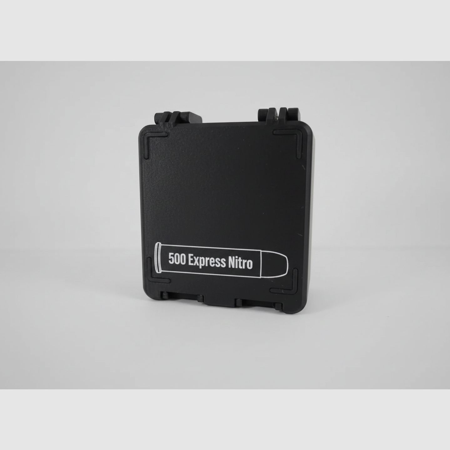 Filamelt ammunition box / 500 Nitro Express / 'folding / locking lid' / cartridge box, ammo box