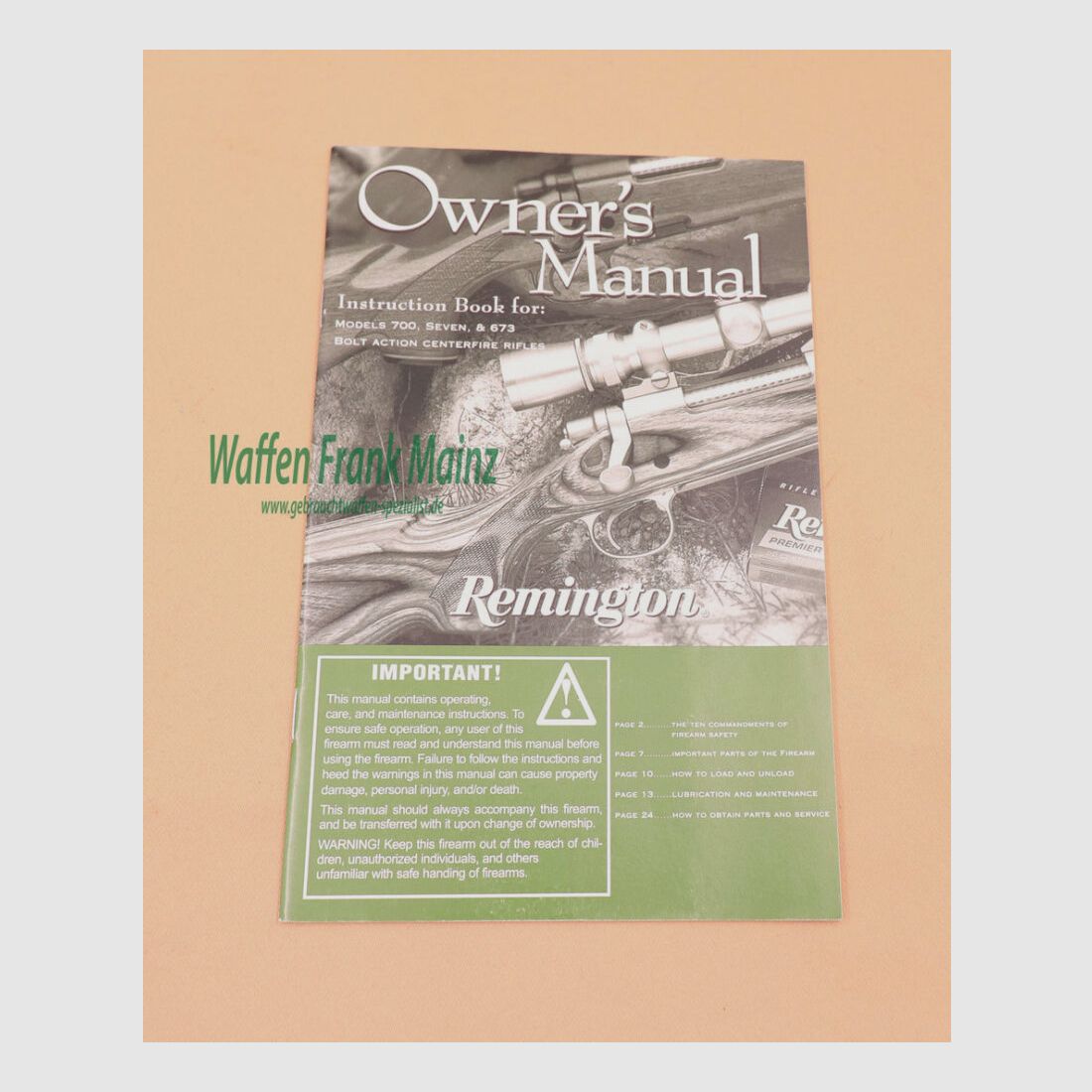 Remington - USA Gebruikershandleiding Remington 700, seven & 673