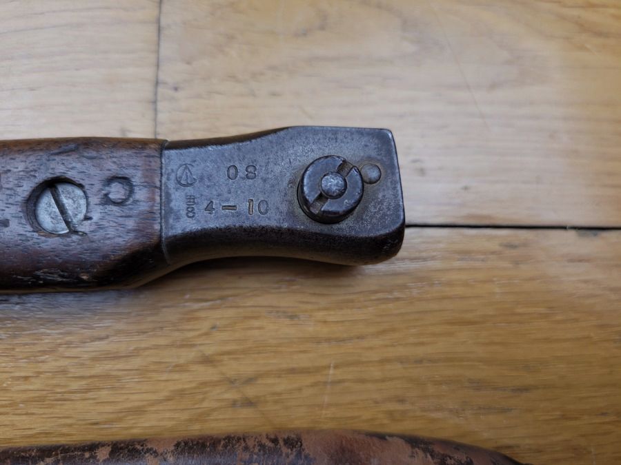 Bella e molto rara baionetta ROSS MK I di prova (non MKII) – Esercito canadese – 1910 Esemplare molto bello, immagine 8 di 15