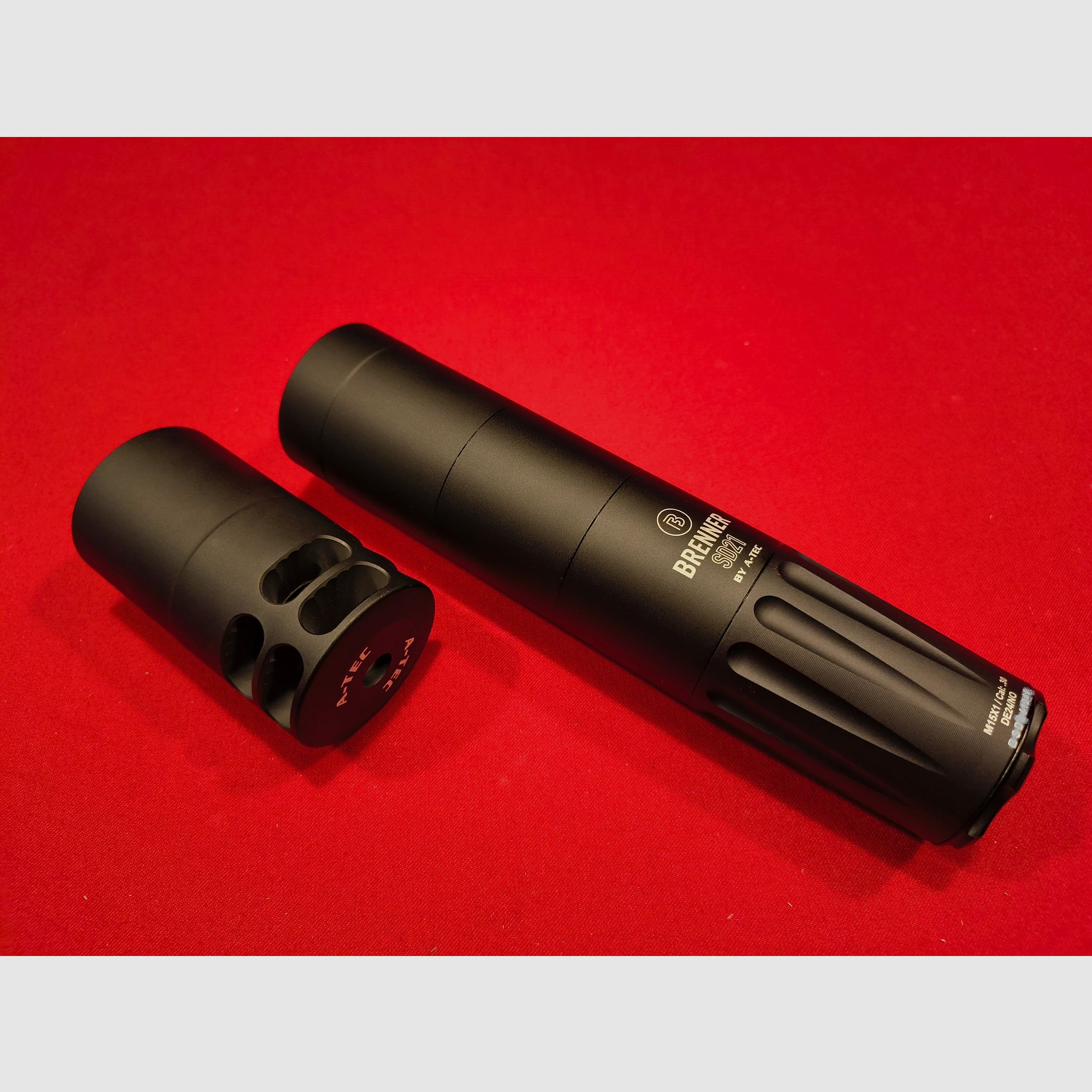 A-Tec H2 (Hertz 2) Brenner SD21 Schalldämpfer Cal.: .30 .308 Win. M15x1 Overbarrel Hochleistungsschalldämpfer mit Laufgewinde, mit Bremse/Kompensator, modularer Aufbau, Bild 3 von 12