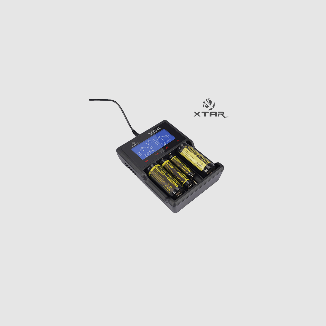 XTAR VC4 18650 chargeur USB pour batteries lithium-ion, image 2 sur 5