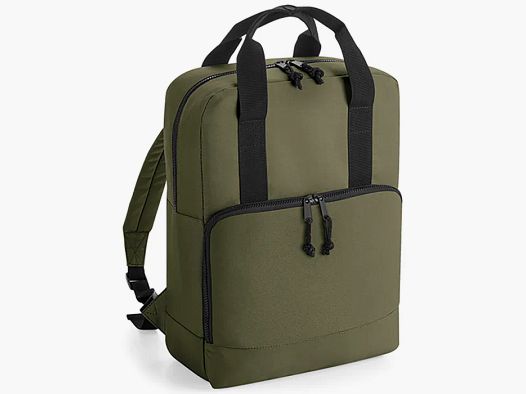 Recycling-Doppelgriff-Kühlrucksack Oliv