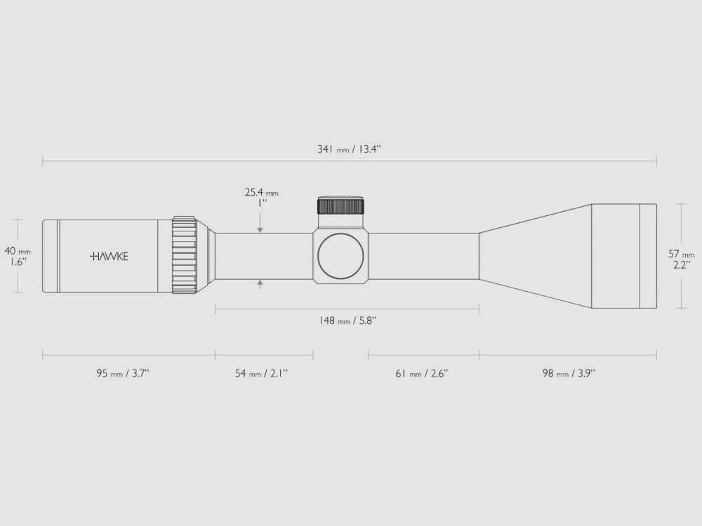 HAWKE Vantage IR 4-12x50 Rimfire .22 (Subsonic) Absehen, Mittelrohr 25,4mm / 1", 14251