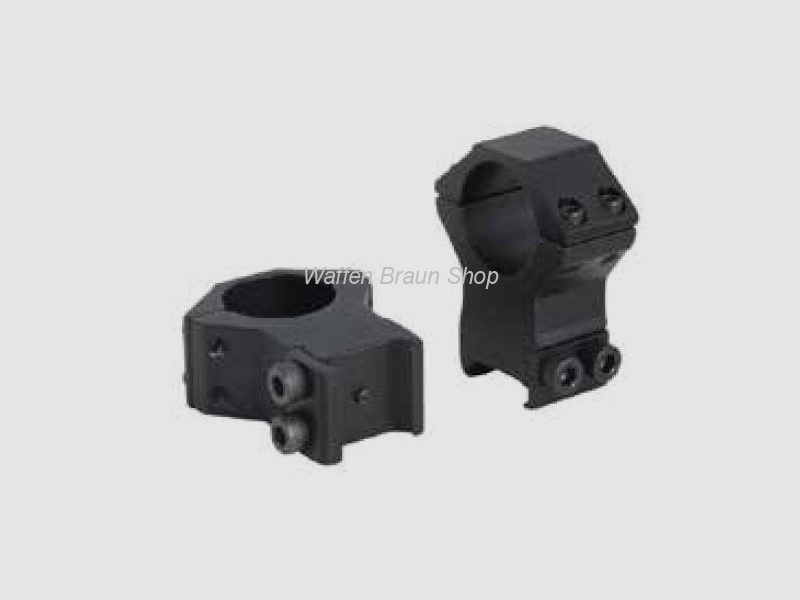 Bauer Ringmontage für Weaverprofil, Schwarz matt, 1", Hoch