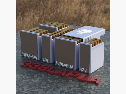 Filamelt Munitionsbox / Ammo Box .338 Lapua Magnum – Patronenbox für 50 Schuss, Made in Germany