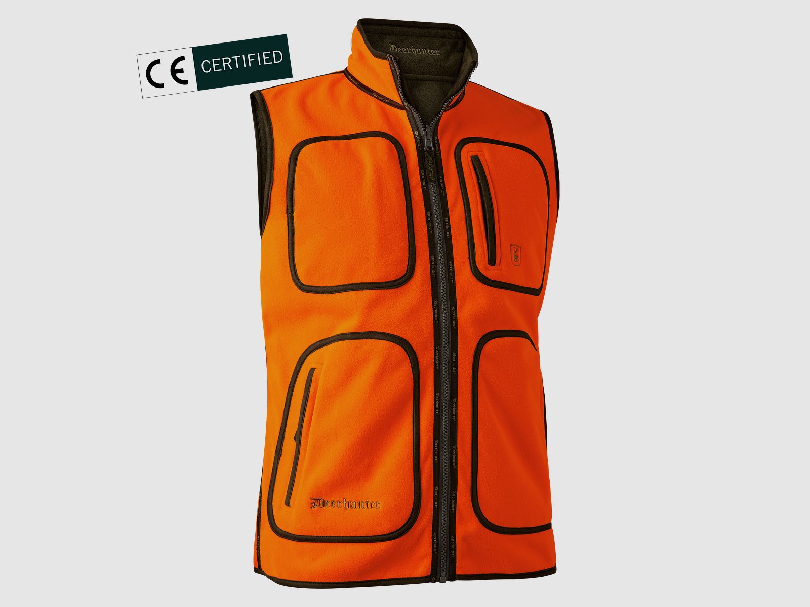 Gamekeeper Wendbare Fleece Weste - Safety Orange – Größe: XL