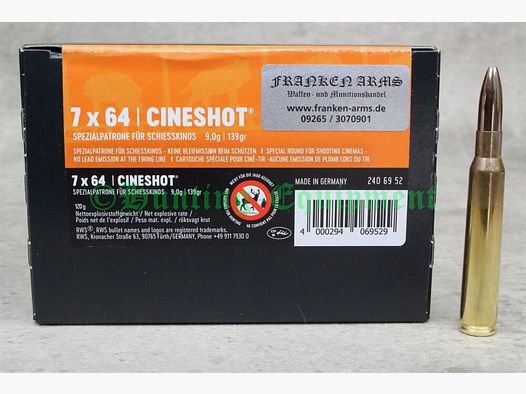 RWS Cineshot 7x64 139gr. 9,0g 30 sztuk ceny hurtowe