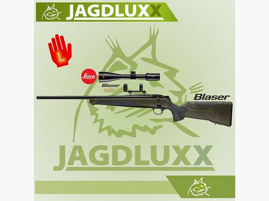 Blaser R8 Professional 2.0 in dark olive left-handed weapon set with Leica Amplus 6 2.5-15x56i