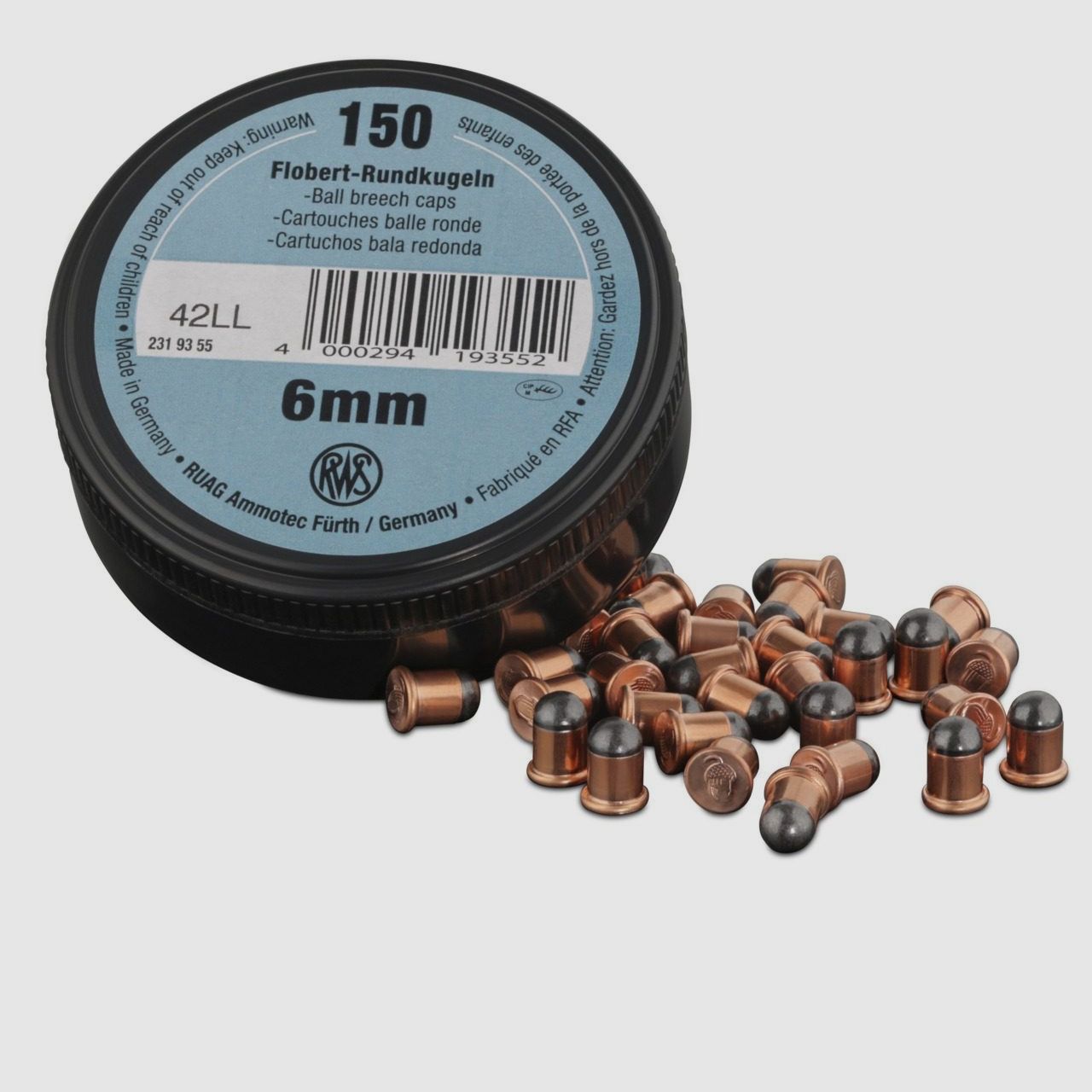 RWS .22 / 6mm FLOBERT Rundkugeln 150 Stück