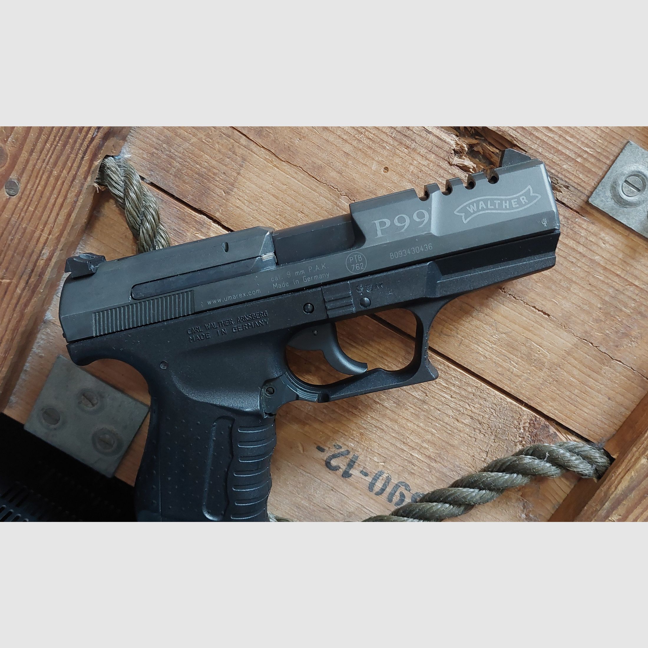 Walther P99 "Commando" 9 mm (PTB 762) blank gun no Reck Glock HW94 Colt