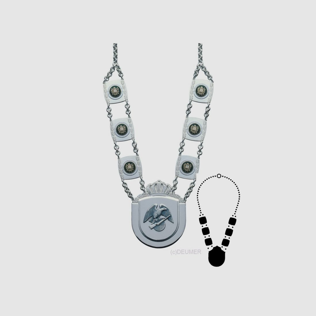 Schützenkette 25399 original Deumer, versilbert