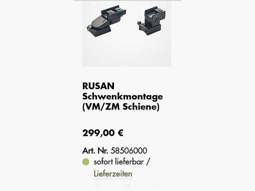 Rusan Schwenkmontage cz 550 557