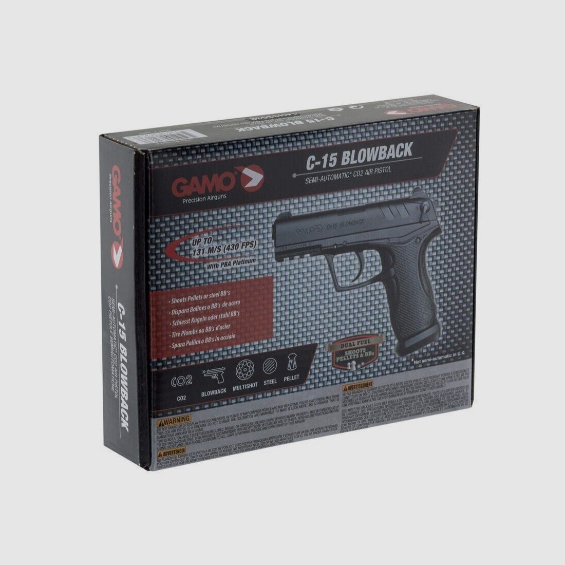 Gamo Pistolet CO2 C-15 Blowback – Cal. 4,5 mm, image 7 sur 7