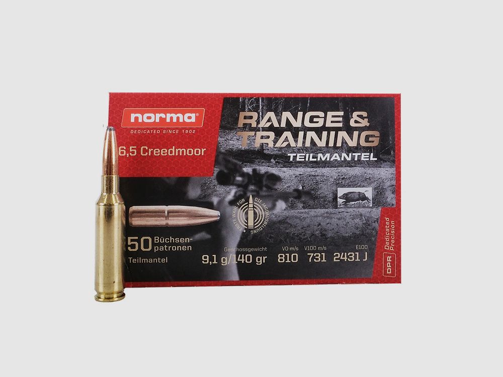 Norma 6.5 Creedmoor Range+Training 9,1g/140gr Büchsenpatronen