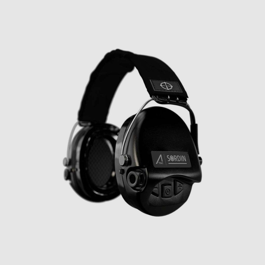Protección auditiva activa Ace Sordin, diadema de tela negra, copas negras, almohadillas de gel - 75302-02-G-BT-ACE, imagen 1 de 4