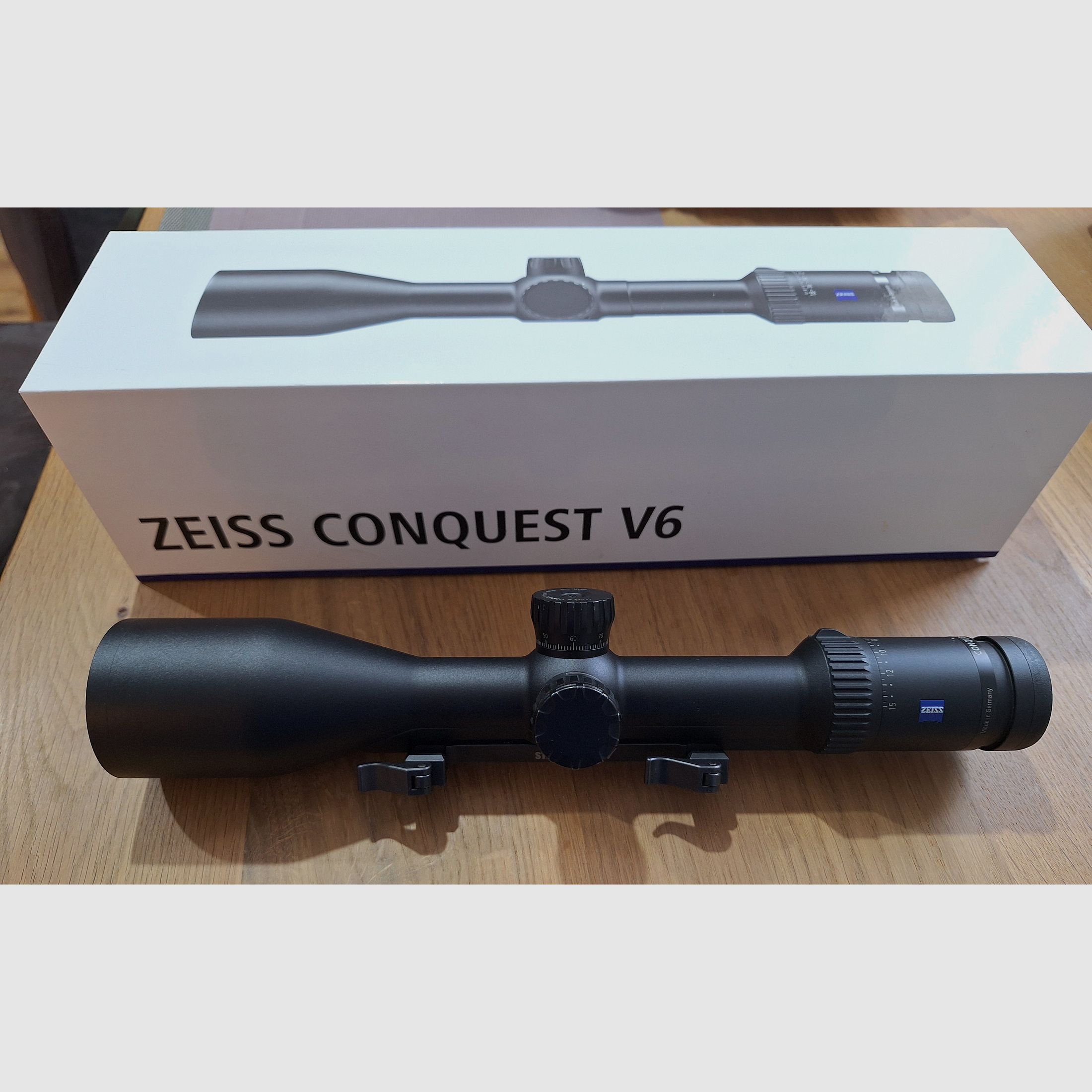 ZEISS Zielfernrohr Conquest V6 2,5–15x56 M mit ASV und Schiene 