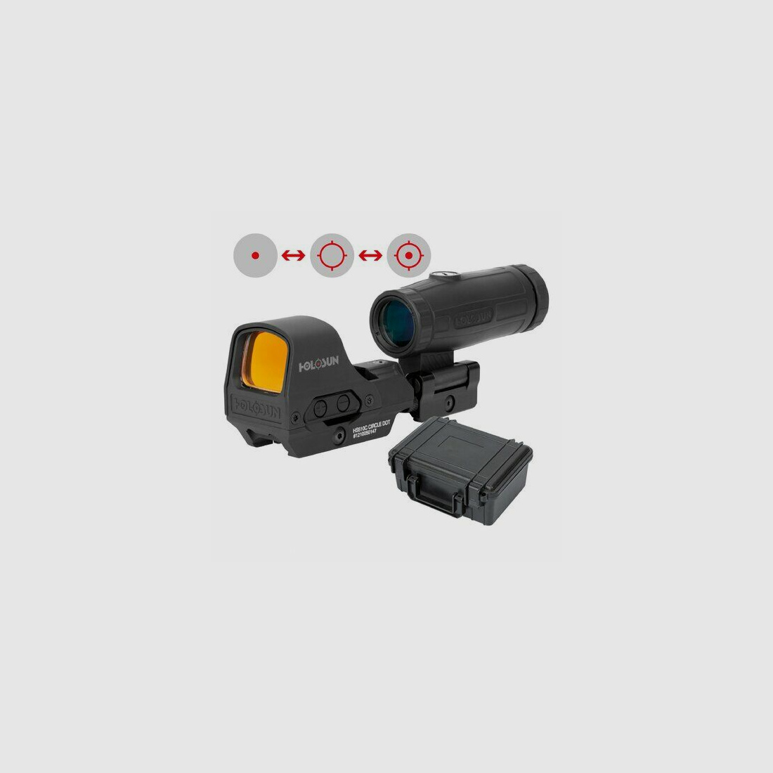 Holosun Set HS510C + HM3X Magnifier + Schutzkoffer