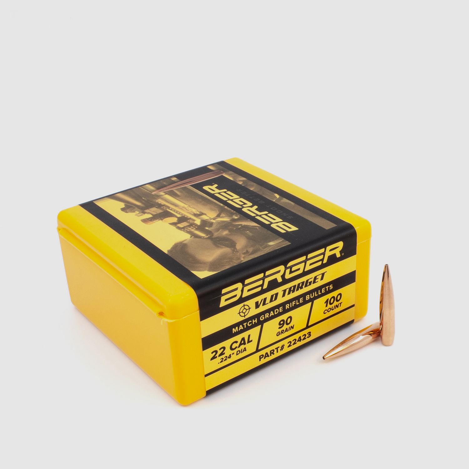 Proiettile Berger .22 VLD Target 90GR 100 Pezzi