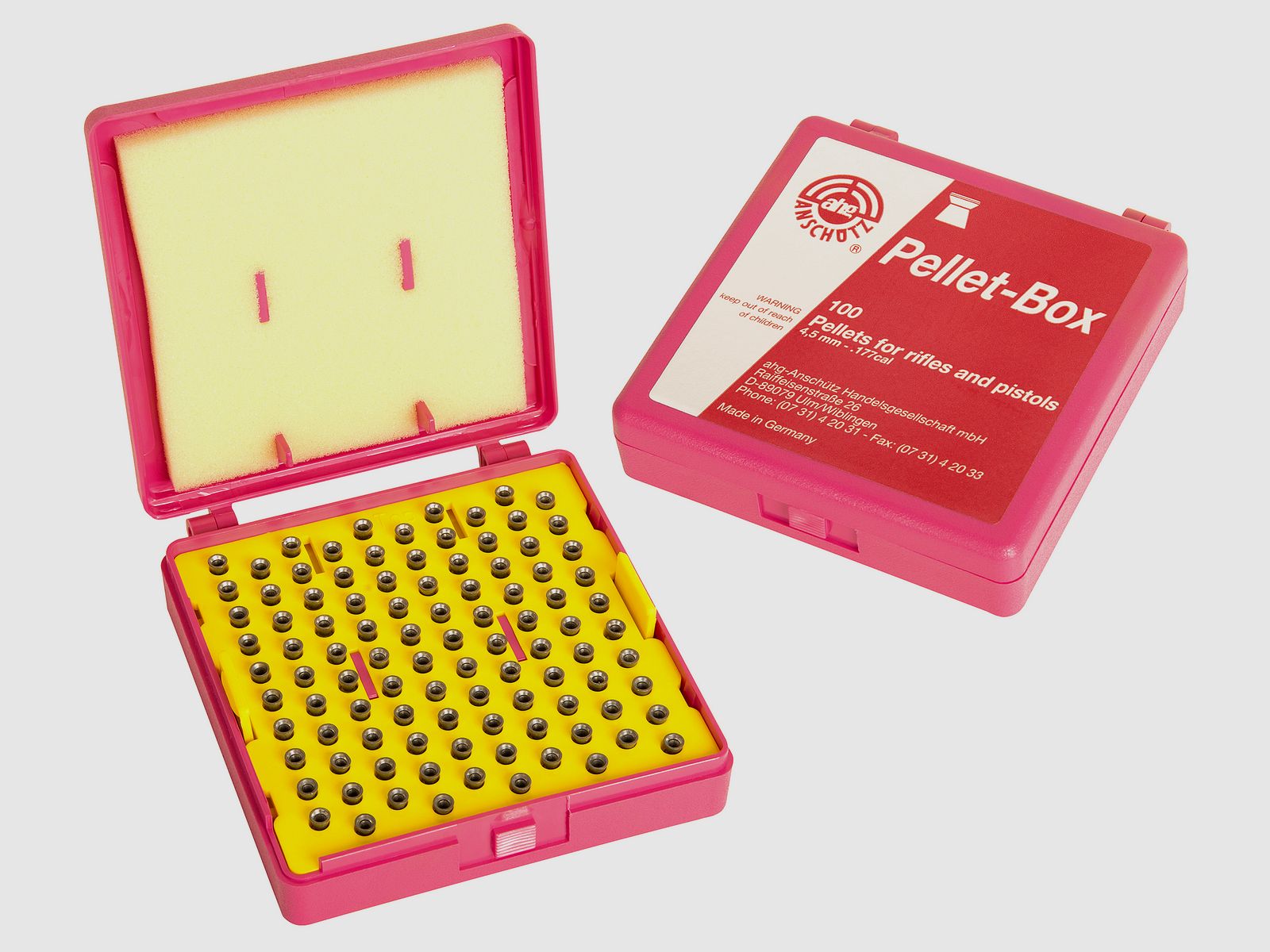 Caja de perdigones para carabinas de aire