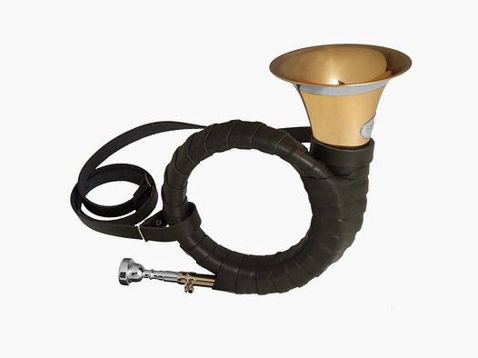 Fürst-Pless-Horn mit Lederumwicklung und Stimmzug
