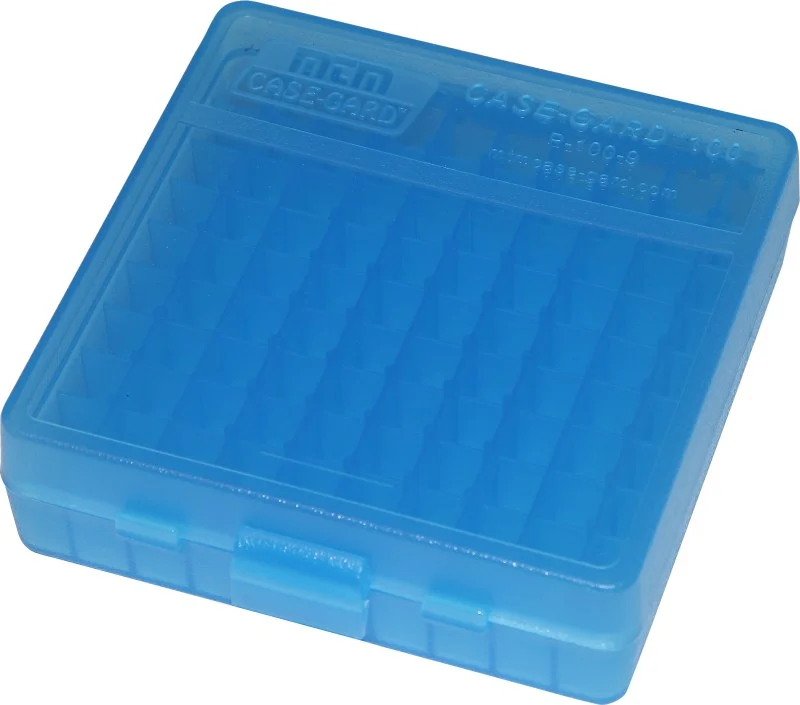 Blue box for handgun ammunition MTM (100 pcs, 9×19…)