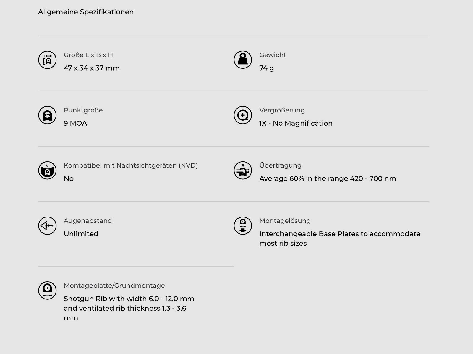 Aimpoint 200907 Acro S-2™ 9 MOA Rotpunktvisier mit integrierter Montage für Schrotflintenschiene