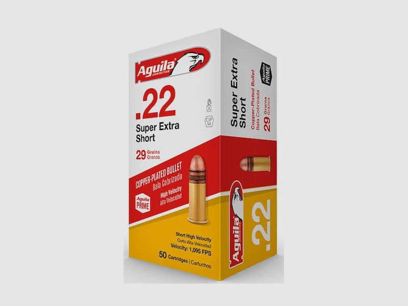 Aguila Super Extra Short High Velocity .22 Short 29GR FMJ 50 Patronen
