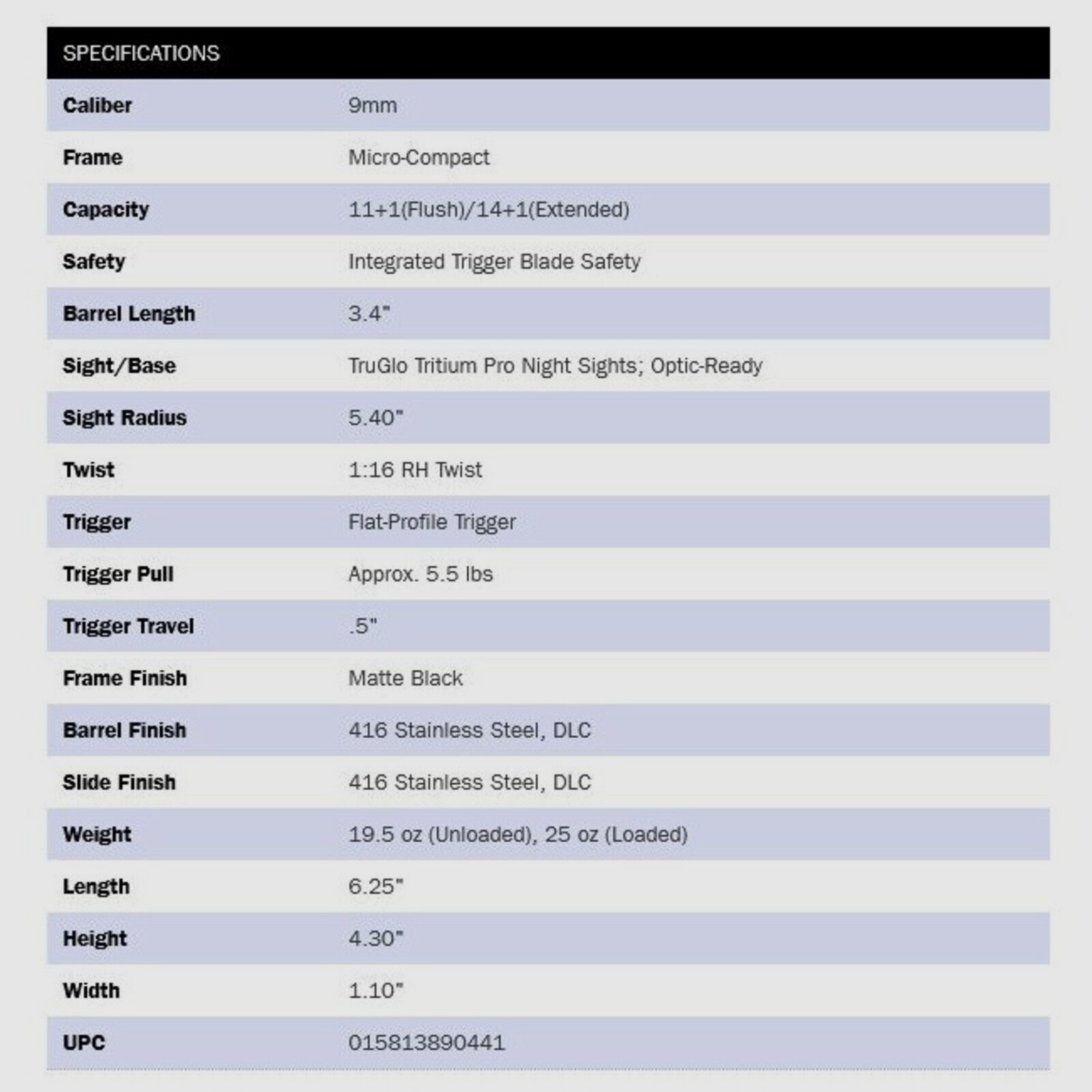 Mossberg MC2sc Optic-Ready Nero 3,4" (4 pollici) Truglo 9mm Luger